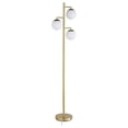 thumbnail image 3 of Pemberly Row 3-Light Metal & Glass Trio Tree Floor Lamp in Gold/White, 3 of 6