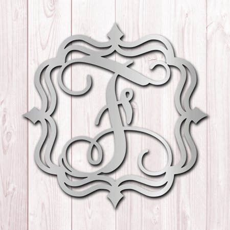 Framed Metal Monogram Single Letter Raw- 18" F