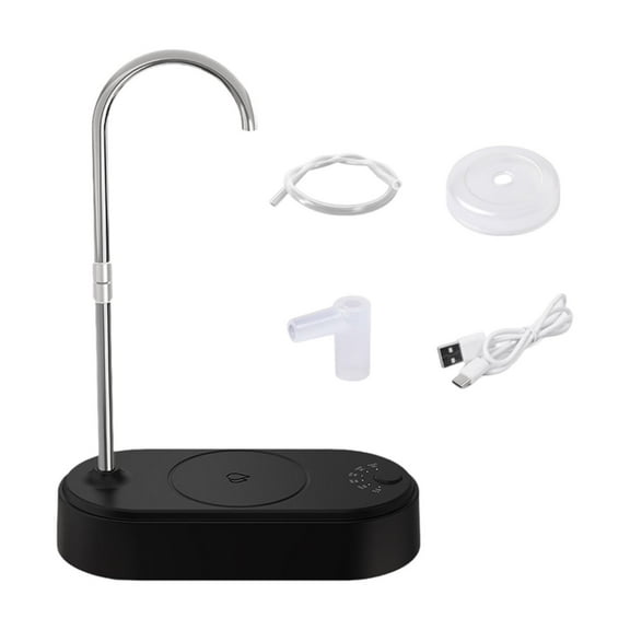 CoudarTitie Desktop Water Dispenser Bottle Pump Rechargeable Easy to Use Water Jug Dispenser Black