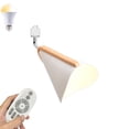 thumbnail image 1 of FSLiving Dimmable Remote Control Track Pendant Lights Single Circuit H-Type Adjustable Angle Modern Design White Metal Cone Shape Lighting Fixtures for Art Background Wall Store Home Decor - 1 Light, 1 of 6