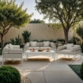 thumbnail image 2 of Meridian Furniture Portofino 69.75" Beige Water Resisting Fabric Patio Loveseat, 2 of 9