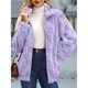 thumbnail image 5 of Chaqueta Suave y Cálida con Cremallera y Larga para Mujer Púrpura XXL, 5 of 7
