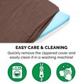 thumbnail image 5 of FurHaven Pet Dog Bed | Cooling Gel Memory Foam Orthopedic Quilted Suede Mattress Pet Bed for Dogs & Cats, Espresso, Medium, 5 of 6