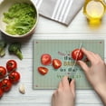thumbnail image 4 of Daughter Cutting Board, Vertical Striped Background to the Best Daughter in the World Words Love Theme, Decorative Tempered Glass Cutting and Serving Board, Small Size, Multicolor, by Ambesonne, 4 of 5
