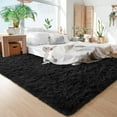 thumbnail image 2 of Nefoso Shag Area Rug, 9ft x 12ft Soft Fluffy Area Rugs for Living Room Bedroom Decor Carpet, Black, 2 of 10