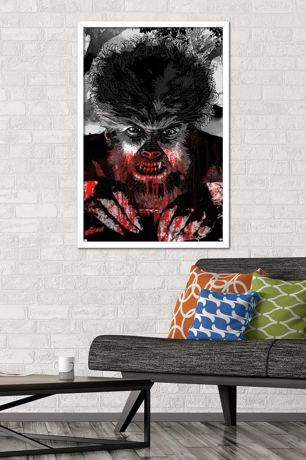 The Wolf Man - Autumn Moon Wall Poster, 22.375" x 34" Framed