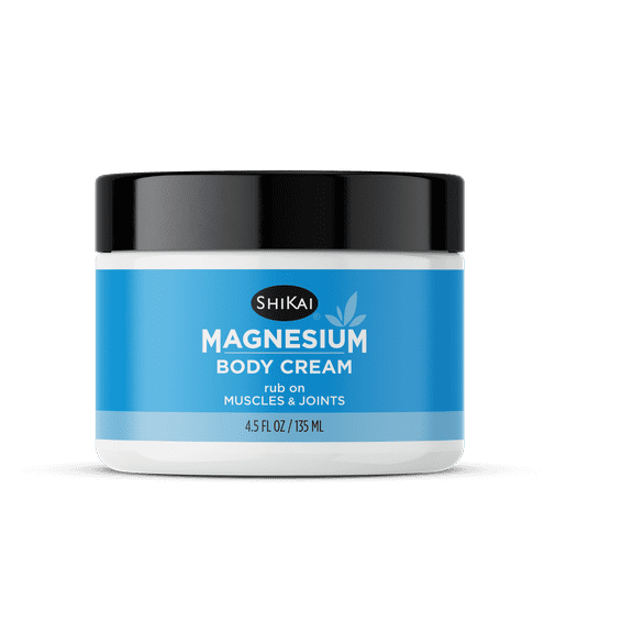 ShiKai Magnesium Body Cream (4.5 oz) | Fragrance-Free Hydrating Lotion with Zechstein Magnesium, Shea Butter & Botanical Oils | Muscle Care & Skin Moisturizer