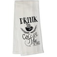 thumbnail image 6 of Wine Design 5 Pcs Cotton Herringbone Pattern Flour Sack Kitchen Towels Size: 16 X 28 Inch., 6 of 7