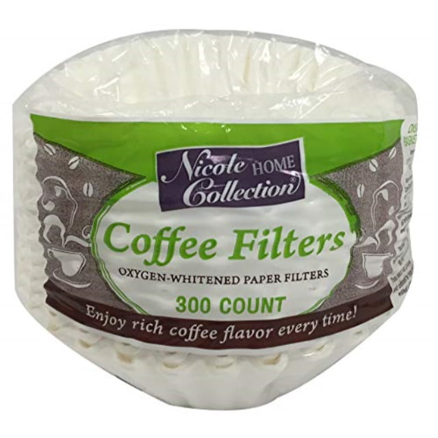 Nicole Home Collection 300 Count Coffee Filters White 300 Count 