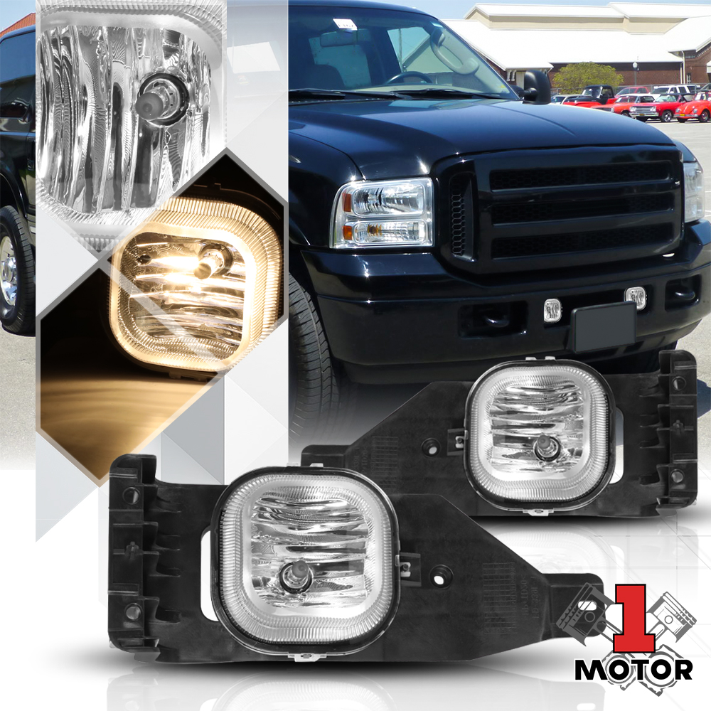 Clear Lens Fog Light Bumper Drving Lamps For 05-07 Ford F250 F350 F450 