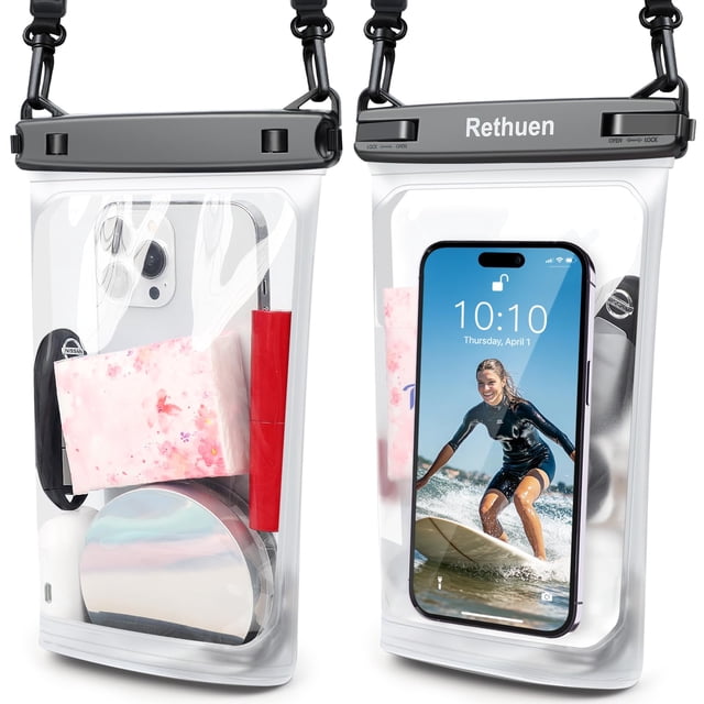 Bolsa flotante grande impermeable para teléfono Rethuen, paquete de 2