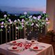 thumbnail image 2 of Cheapark 9 Heads Simulated Rose Rattan Wall Hanging with Artificial Greenery Gift for Home Door Valentines Day Wedding Party Decor, 2 of 6