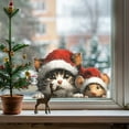 thumbnail image 6 of Fwttom Christmas Window Clings, Christmas Window Decorations Cats And Mice Wearing Xmas Hats, Christmas Window Stickers for Home Decoration Winter Window Clingswinter Window Clings, 6 of 7
