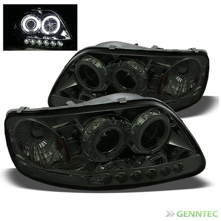 Smoked Ccfl Halo Led 1997 2003 Ford F150 Projector Headlights Smoke Smoked Ccfl Halo Led 1997 2003 Ford F150 Projector Headlights Smoke Head Lights Pair L R 1998 1999 2000 2001 2002
