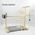 thumbnail image 3 of Soportes de juego para loros y juguetes de taza Puente de escalada de madera Cacatúa Parque de juegos Pájaro A, 3 of 9