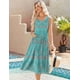 thumbnail image 3 of Vestido de verano Zeagoo A-Line sin mangas con cuello redondo y bolsillos, 3 of 7