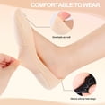 thumbnail image 4 of Bocaoying 6-Pair Women's Ice Silk No Show Socks, Invisible Low Cut Socks with Sponge Padding, Non-Slip Cotton Socks with Grip(3 Nude+3 Black), Thin & Breathable for US Women's 6.5-8.5, Gift for Her, 4 of 7