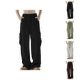 thumbnail image 1 of Sweatpants for Men 2025 Wide Leg Drawstring Parachute Cargo Pants Joggers with Pockets Mens Casual Pants Trousers, 1 of 5
