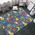 thumbnail image 3 of Cartoon space Shaggy Area Rug, Rugs for Living Room Bedroom Non Slip Door Mat Indoor Carpet Machine Washable Nursery Home Decor Floor Mats for Entryway 60x39in-#, 3 of 5