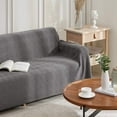 thumbnail image 5 of Navy Throw Blanket Textured Solid Soft Sofa Couch Decorative Knitted Blanket, 60" x 80" Navy, 5 of 5