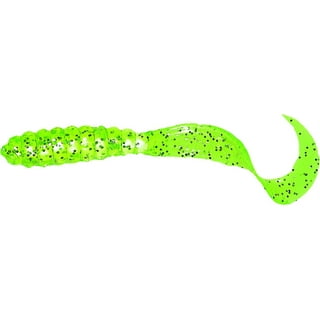 Mister Twister Meeny Curly Tail 3 In. Grub Fishing Lure, Chartreuse, 3/8  Oz., MTSF20-10