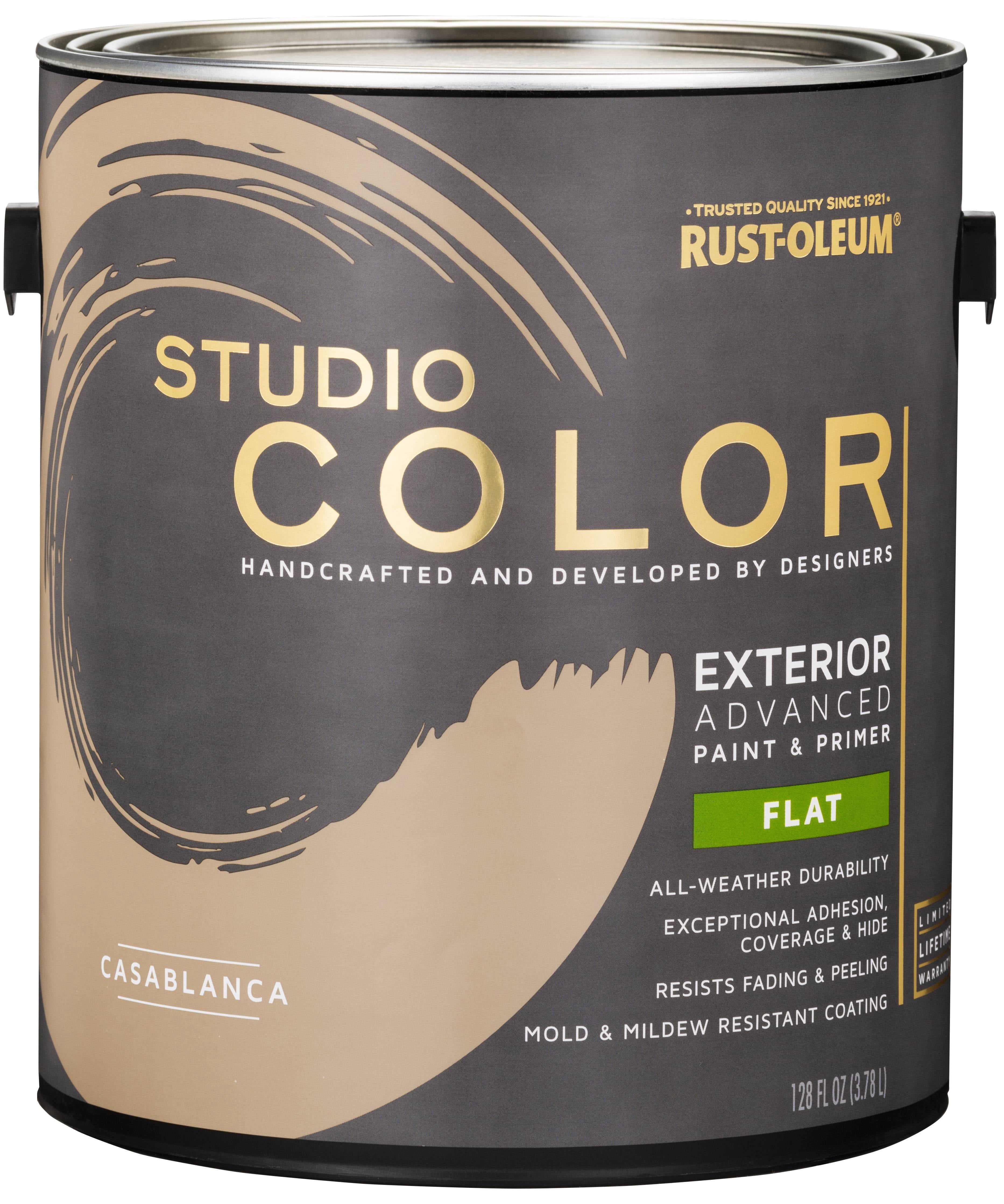 Casablanca, Rust-Oleum Studio Color Paint + Primer Exterior Flat, Gallon, 2 Pack