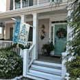 thumbnail image 2 of Winter Gnome House Flag 28x40 Inch Double Sided for Outside Welcome Burlap Stripes Blue Large Yard Flag CF615-40, 2 of 6