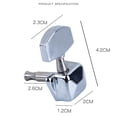 thumbnail image 6 of Folk semi-closed acoustic guitar tuning pegs, 3R+3L alloy tuning pegs, 6 of 10