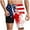 Pink, variant on cllios 4th of July Men's Swim Trunks Quick Dry Boardshorts with Compression Lined 2 in 1 Surf Shorts Distressed American Flag Bathing Suits Summer Holiday Beach Shorts