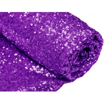 DECORATIVE SILK INC. Sparkly Glitz Sequins Beaded Fabric 54" Wide 100% Polyester By The Yard( PURPLE)