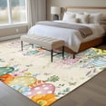 thumbnail image 4 of 6x9 Area Rugs for Living Room, Easter Non Slip Area Rugs for Kitchen Bedroom Entryway, Spring Colorful Eggs Eucalyptus Leaves Floral Washable Carpet Runner Rug Floor Mats for Bedroom Home Decor, 4 of 8