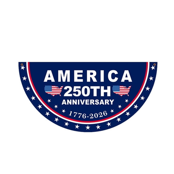 Eqslft 250 Year Anniversary Birthday Bunting Flag,1776-2026 Commemorative Patriotic Fan Banner, 1.5x3 FT with Brass Grommets 1 Pack