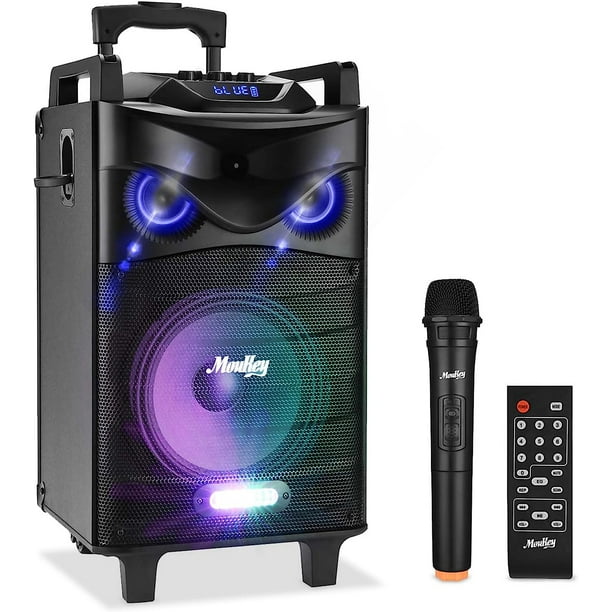 Moukey Karaoke Machine Speaker with 10" Subwoofer, Bluetooth Outdoor