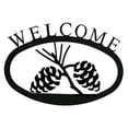 thumbnail image 1 of Village Wrought Iron WEL-89-L Pinecone Welcome Sign - Large, 1 of 2