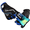 Blue, variant on Loonyx Gloves, Touchscreen, Reflective, One Size Fits Most, Red, All terrain Gloves, 1 Piece
