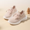 thumbnail image 2 of Djtdsds Girls Knit Sneakers Breathable Mesh Running Shoes with White Soles for Casual and Active Wear Size:13-13.5 Years, 2 of 9