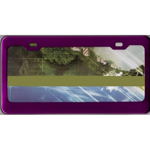 Purple Anodized Aluminum License Plate Frame