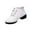White, variant on Pisexur Women's Winter Boots Classic Lace Up Platform Chunky Mid-Heel Square Toe Oxfords Dress Pump Shoes Lace Toe Soft Sole Thick Heeled Boots