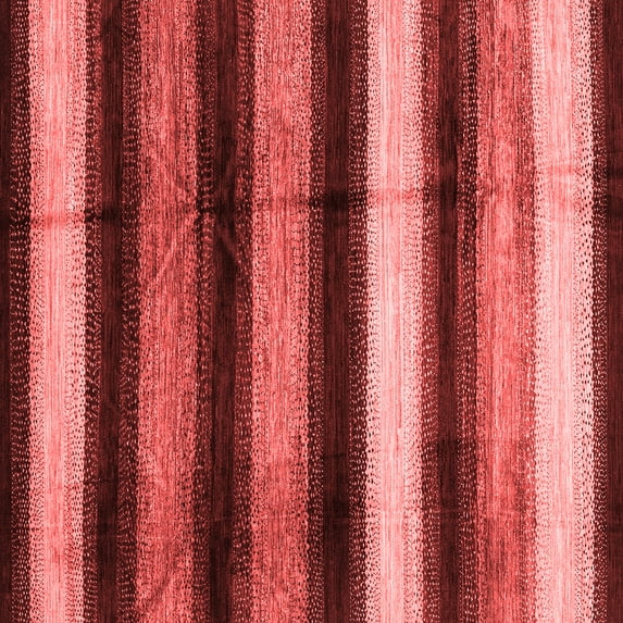 Ahgly Company Indoor Square Abstract Red Modern Area Rugs, 6' Square