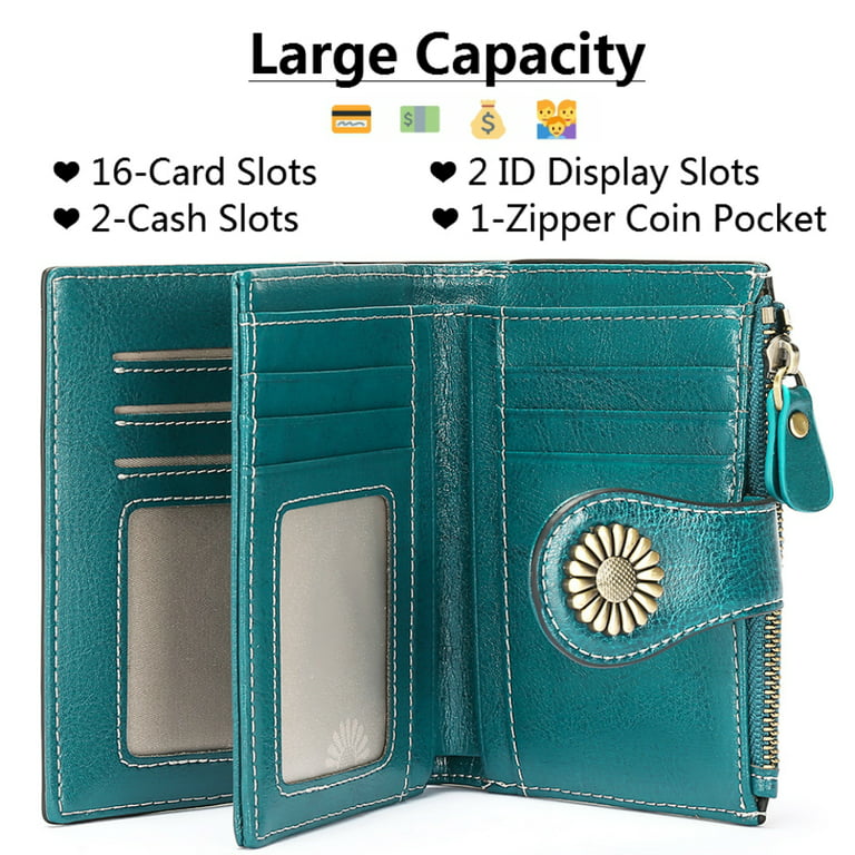  SENDEFN Small Womens Wallet Leather Bifold Card Holder