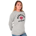 thumbnail image 3 of Mermaid Lovers Cute Seashell Heart Women Plus Size Long Sleeve Graphic Tee Brisco Brands 3X, 3 of 4