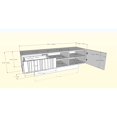 thumbnail image 4 of Pemberly Row Contemporary 2 Drawer TV Stand 60-inch in White, 4 of 5