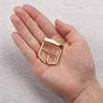 thumbnail image 4 of Uxcell 6Pack 0.94" Single Prong Belt Buckle Oval Center Bar Buckles for Leather Craft, Gold, 4 of 7
