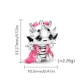 thumbnail image 5 of 925 Sterling Silver Cute Pink Little Dragon Charm for Bracelet Charms Bangle Pendant Jewelry, 5 of 5