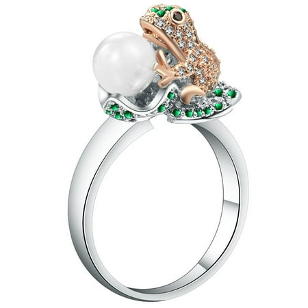 - Gorgeous Jeweled Frog Ring - Ginger Lyne Collection