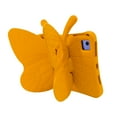 thumbnail image 3 of Decase for iPad 9th/8th/7th Generation 10.2" (2021/2020/2019) / Air 3rd Gen/Pro Tablet Case,3D Cute Butterfly Pattern Child Proof Tablet Shell Drop Protection Kickstand Hybrid Case , Orange, 3 of 7