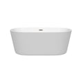 thumbnail image 3 of Wyndham Collection  Carissa 60-inch White Freestanding Soaking Bathtub, 3 of 8