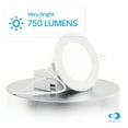 thumbnail image 2 of Infibrite  4 Inch 2700K/3000K/3500K/4000K/5000K Selectable 9W 750 LM Ultra-Slim LED Ceiling Light with Junction Box, Dimmable, 2 of 11