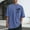 Blue, variant on Blmnix Graphic Tees Men Shirt Pullover Cotton T Shirts Hawaiian Shirt Tops Crew Neck Elbow-Length Purple Shirts for Men Big And Tall,L
