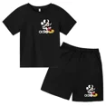 thumbnail image 3 of Camiseta y pantalones cortos con estampado de Mickey Mouse de verano para niños y adolescentes, traje de 2 piezas, ropa deportiva informal para niños y niñas, conjunto de moda Sunshine, 3 of 5